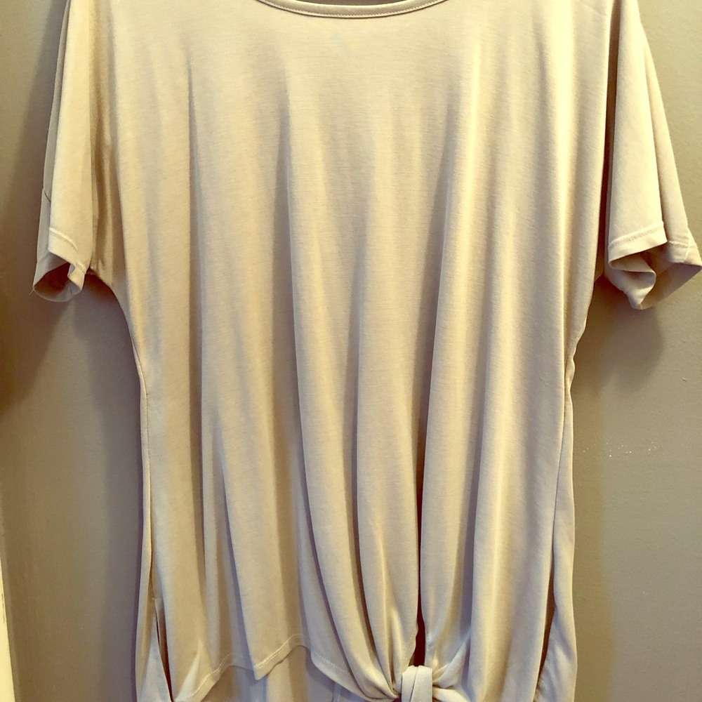 Grey tied oversized tunic